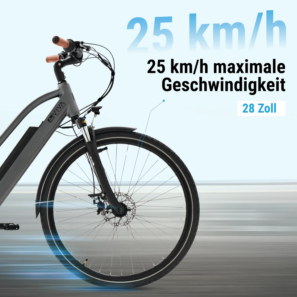 25 km/h auf 28 Zoll Rädern