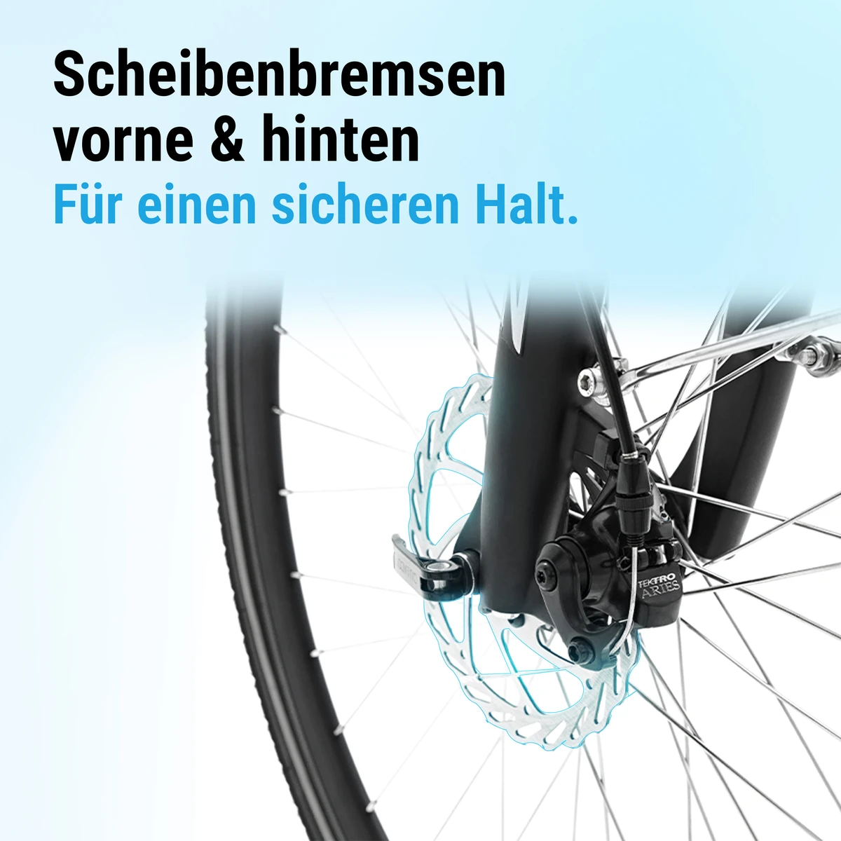 Tektro Scheibenbremsen vorne und hinten