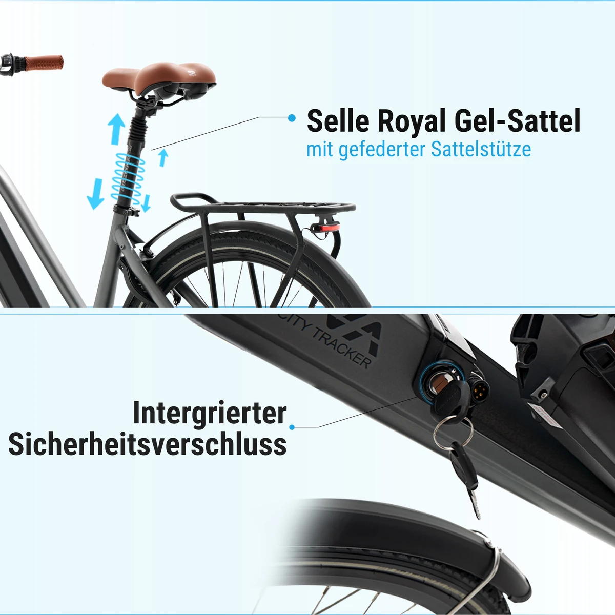 Selle Royal Gel-Sattel & Sicherheitsverschluss