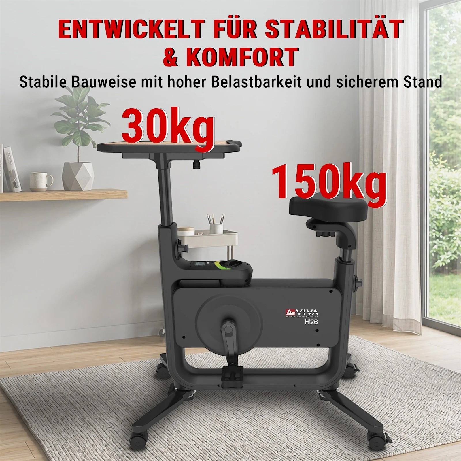 AsVIVA H26 Desk-Bike Heimtrainer – Merkmale im Überblick