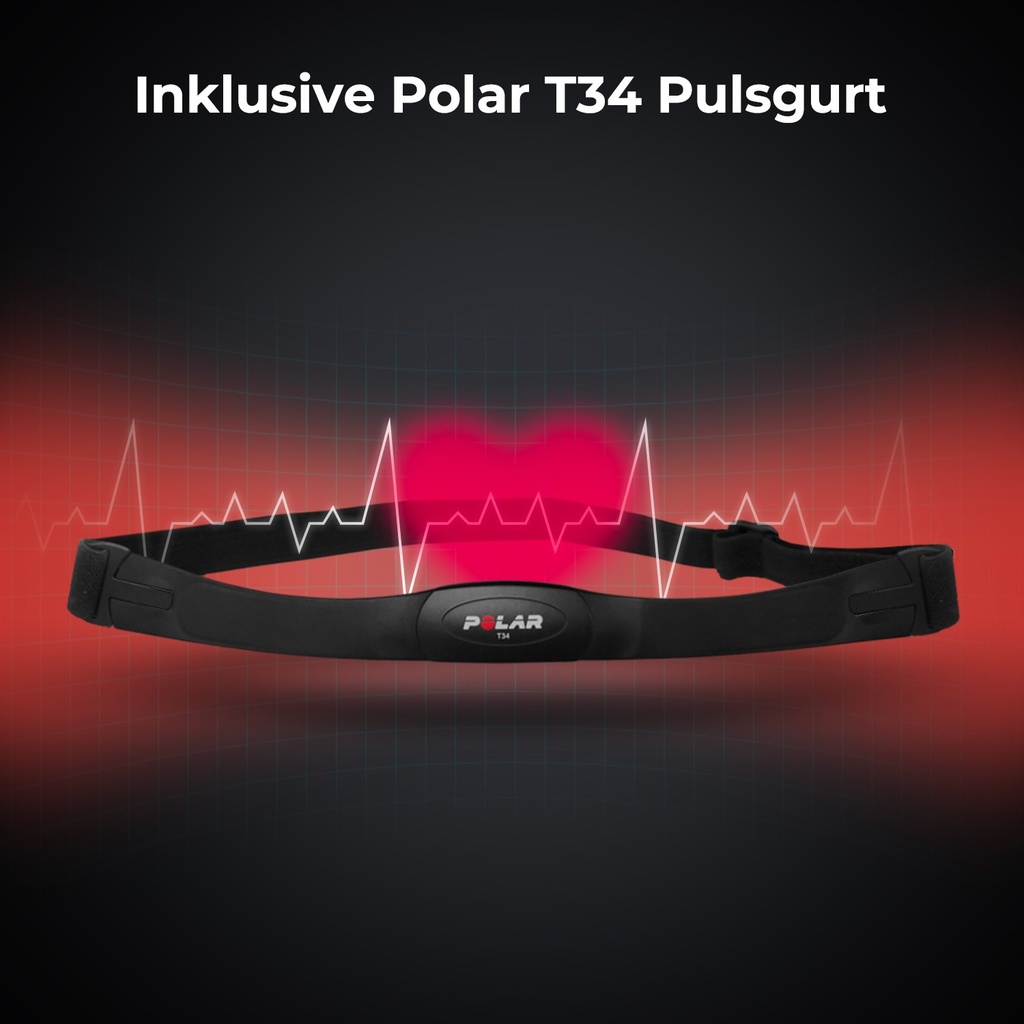 Inklusive Polar T34 Pulsgurt