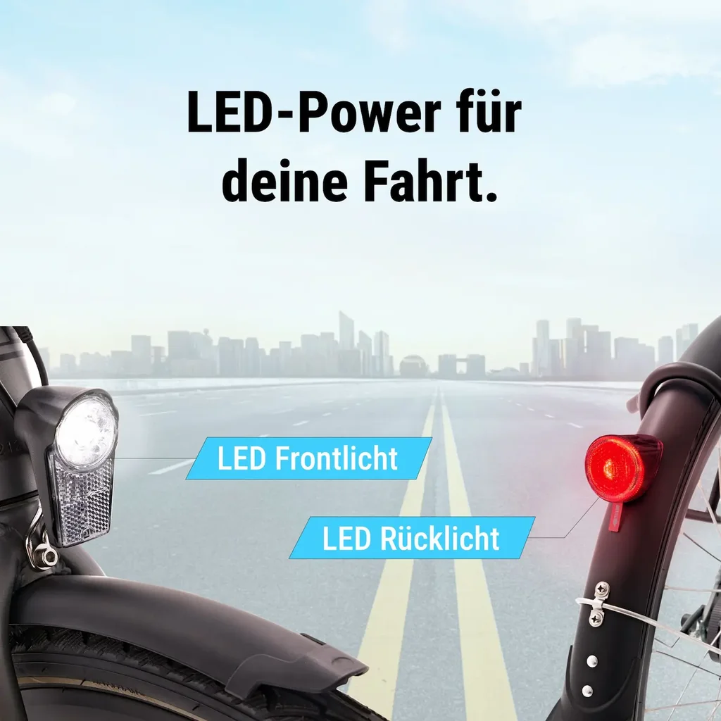 E-Bike mit effektiver Beleuchtung