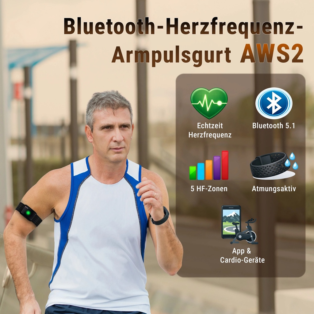 AsVIVA [AWS2] Armpulsgurt mit Bluetooth AWS2 - Detailansicht