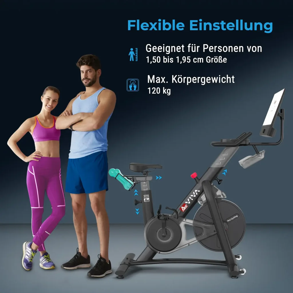 Flexible Einstellung für nahezu jede Körpergröße