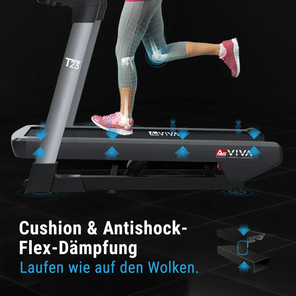 asviva-laufband-t23-pro-climb-cushion-flex-daempfung.webp
